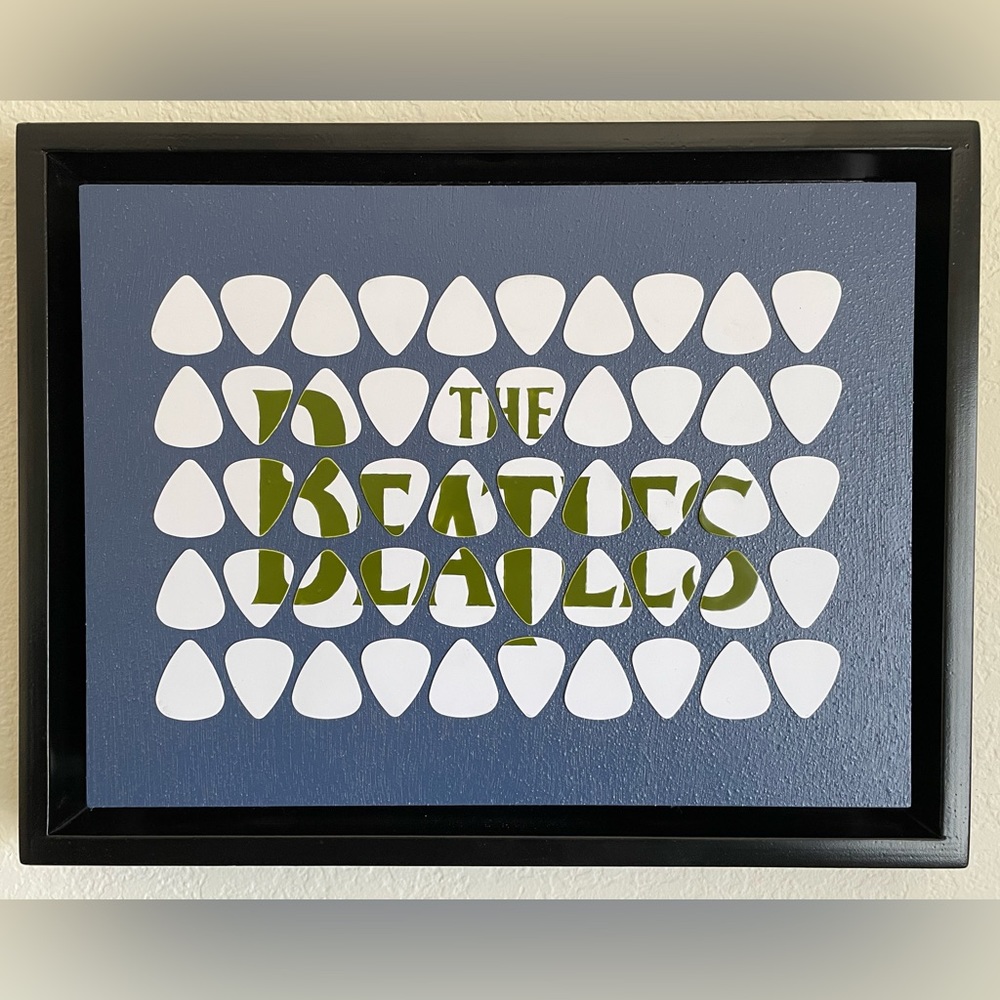Original The Beatles Guitar Pick Artwork by Mark Mayz